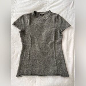 J.Crew- 100% Cashmere T-Shirt Sweater Grey